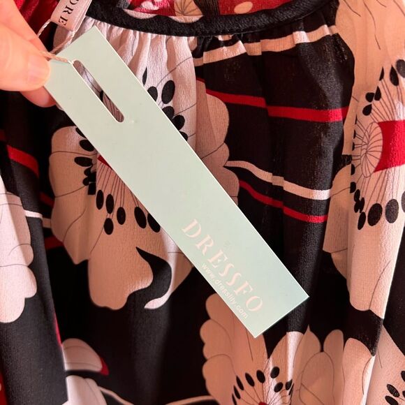 Dress Forum Red and Black Fitted Graphic Camisole - Picture 3 of 5